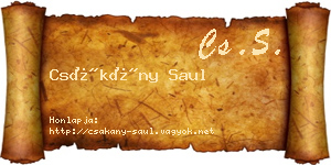Csákány Saul névjegykártya